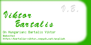 viktor bartalis business card